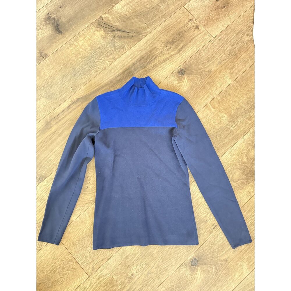 TORY SPORT S color block mockneck blue navy pullover long sleeved shirt